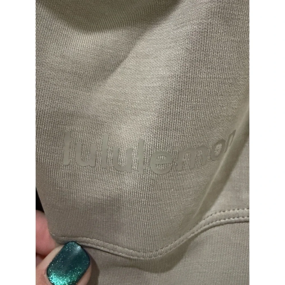 Luluemon Softstreme Perfectly Oversized‎ Cropped Crew Size 4 Riverstone *Flaw